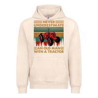 Sandshell never underestimate an old man with a tractor retro vintage Urban Hoodie - artisFamous
