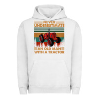 Pigment Lunar Rock never underestimate an old man with a tractor retro vintage Urban Hoodie - artisFamous
