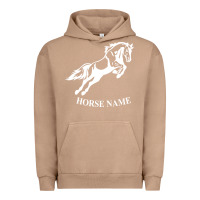 Pigment Burro Personalised Horse Printed Equestrian Riding Cob Jumping Rider Horse Urban Hoodie - artisFamous