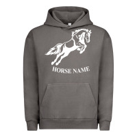 Pigment Tornado Personalised Horse Printed Equestrian Riding Cob Jumping Rider Horse Urban Hoodie - artisFamous