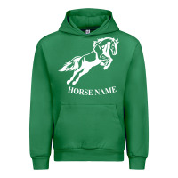 Emerald Personalised Horse Printed Equestrian Riding Cob Jumping Rider Horse Urban Hoodie - artisFamous