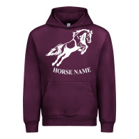 Personalised Horse Printed Equestrian Riding Cob Jumping Rider Horse Urban Hoodie | Teevron