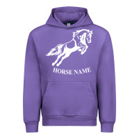Tulip Personalised Horse Printed Equestrian Riding Cob Jumping Rider Horse Urban Hoodie - artisFamous
