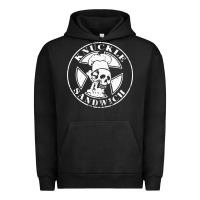 Pigment Black guy fieri knuckle sandwich Urban Hoodie - artisFamous