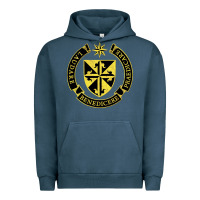 Pigment Midnight Navy Roman Catholic Urban Hoodie - artisFamous