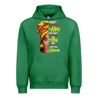 Emerald black history month shirt african woman afro i am the storm t shirt Urban Hoodie - artisFamous