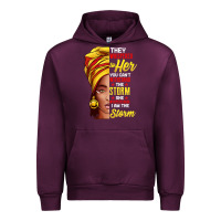 Mauve Wine black history month shirt african woman afro i am the storm t shirt Urban Hoodie - artisFamous