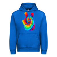 Cobalt cool peace hand tie dye t shirt for boys and girls Urban Hoodie - artisFamous
