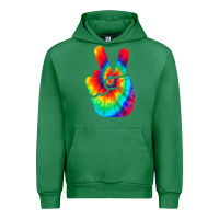 Emerald cool peace hand tie dye t shirt for boys and girls Urban Hoodie - artisFamous