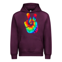 Mauve Wine cool peace hand tie dye t shirt for boys and girls Urban Hoodie - artisFamous