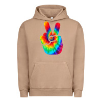 Pigment Burro cool peace hand tie dye t shirt for boys and girls Urban Hoodie - artisFamous
