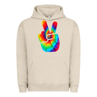 Pigment French Oak cool peace hand tie dye t shirt for boys and girls Urban Hoodie - artisFamous