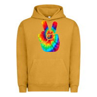 Pigment Peanut Butter cool peace hand tie dye t shirt for boys and girls Urban Hoodie - artisFamous