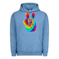 Pigment Pebble Blue cool peace hand tie dye t shirt for boys and girls Urban Hoodie - artisFamous