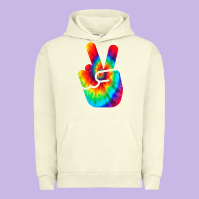 Cool Peace Hand Tie Dye T Shirt For Boys And Girls Urban Hoodie Designed By Artisfamous
