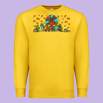 Thankful Turkey Premium Sweatshirt Designed By Jahusdesignshop