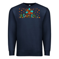 Navy thankful turkey Premium Sweatshirt - JahusDesignShop