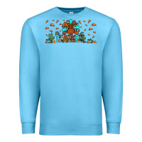 Ocean Blue thankful turkey Premium Sweatshirt - JahusDesignShop