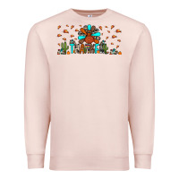 Pale Pink thankful turkey Premium Sweatshirt - JahusDesignShop