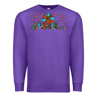 Purple thankful turkey Premium Sweatshirt - JahusDesignShop