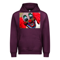 Mauve Wine embroidered clown Urban Hoodie - artisFamous