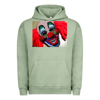 Pigment Oil Green embroidered clown Urban Hoodie - artisFamous