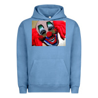 Pigment Pebble Blue embroidered clown Urban Hoodie - artisFamous
