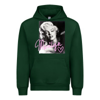 Forest Green monroe black and white pink handwriting t shirt Urban Hoodie - artisFamous