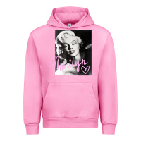Fuchsia Pink monroe black and white pink handwriting t shirt Urban Hoodie - artisFamous