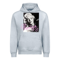Heather Grey monroe black and white pink handwriting t shirt Urban Hoodie - artisFamous