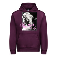 Mauve Wine monroe black and white pink handwriting t shirt Urban Hoodie - artisFamous