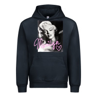 Navy monroe black and white pink handwriting t shirt Urban Hoodie - artisFamous