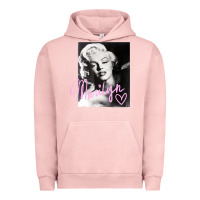 Pigment Salmon monroe black and white pink handwriting t shirt Urban Hoodie - artisFamous