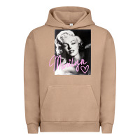 Pigment Burro monroe black and white pink handwriting t shirt Urban Hoodie - artisFamous