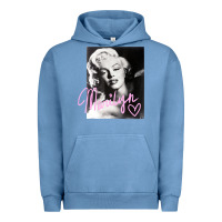 Pigment Pebble Blue monroe black and white pink handwriting t shirt Urban Hoodie - artisFamous