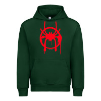Forest Green spiderverse miles symbol tag t shirt Urban Hoodie - artisFamous