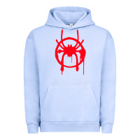 Pigment Grape Ice spiderverse miles symbol tag t shirt Urban Hoodie - artisFamous