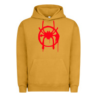 Pigment Peanut Butter spiderverse miles symbol tag t shirt Urban Hoodie - artisFamous