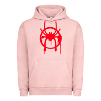 Pigment Salmon spiderverse miles symbol tag t shirt Urban Hoodie - artisFamous