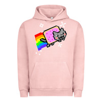Pigment Salmon nyan cat t shirt Urban Hoodie - artisFamous