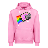 Fuchsia Pink nyan cat t shirt Urban Hoodie - artisFamous