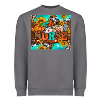 Storm pumpkin nurse with sunflower Heavyweight Sweatshirt - AdoDesignShop