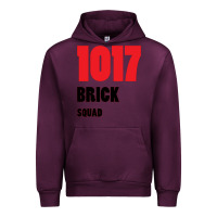 Mauve Wine 1017 Brick Squad Black Red Urban Hoodie - artisFamous