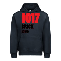 Navy 1017 Brick Squad Black Red Urban Hoodie - artisFamous