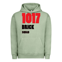 Pigment Oil Green 1017 Brick Squad Black Red Urban Hoodie - artisFamous