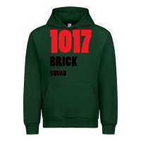 Forest Green 1017 Brick Squad Black Red Urban Hoodie - artisFamous