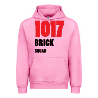 Fuchsia Pink 1017 Brick Squad Black Red Urban Hoodie - artisFamous