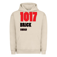 Pigment French Oak 1017 Brick Squad Black Red Urban Hoodie - artisFamous