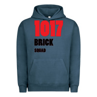 Pigment Midnight Navy 1017 Brick Squad Black Red Urban Hoodie - artisFamous