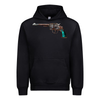 Black Revolver Handgun Urban Hoodie - artisFamous